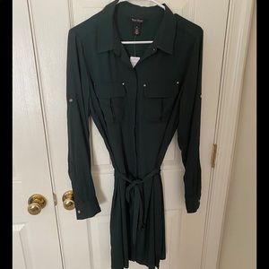 NWT Long Sleeve Buttons Up Shirt Dress